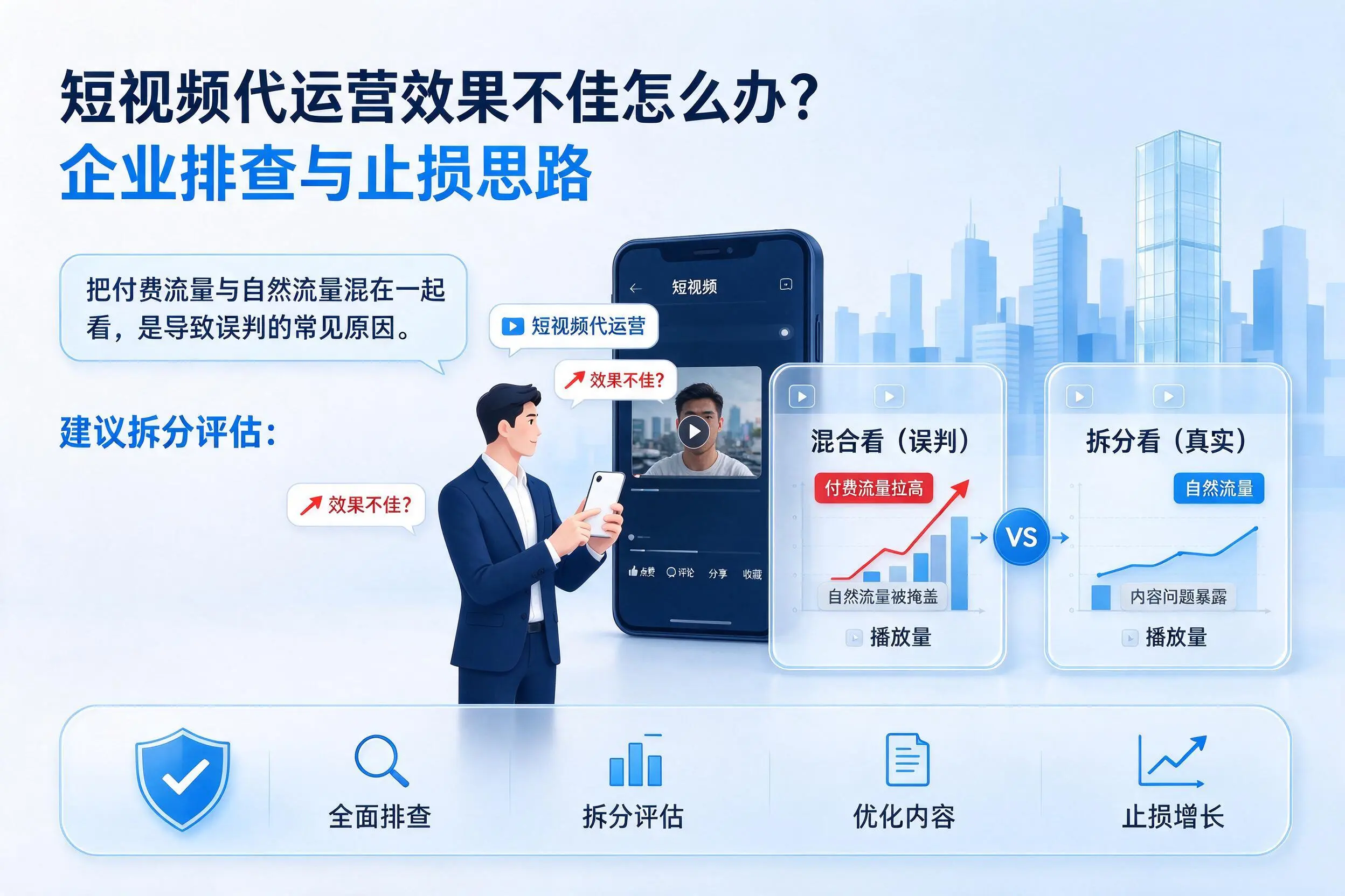 短视频代运营效果不佳怎么办？常德企业排查与止损思路