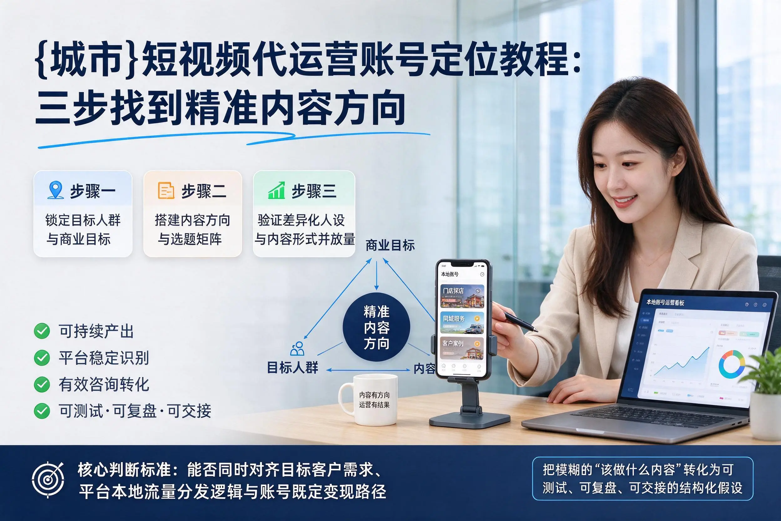 常德短视频代运营账号定位教程：三步找到精准内容方向