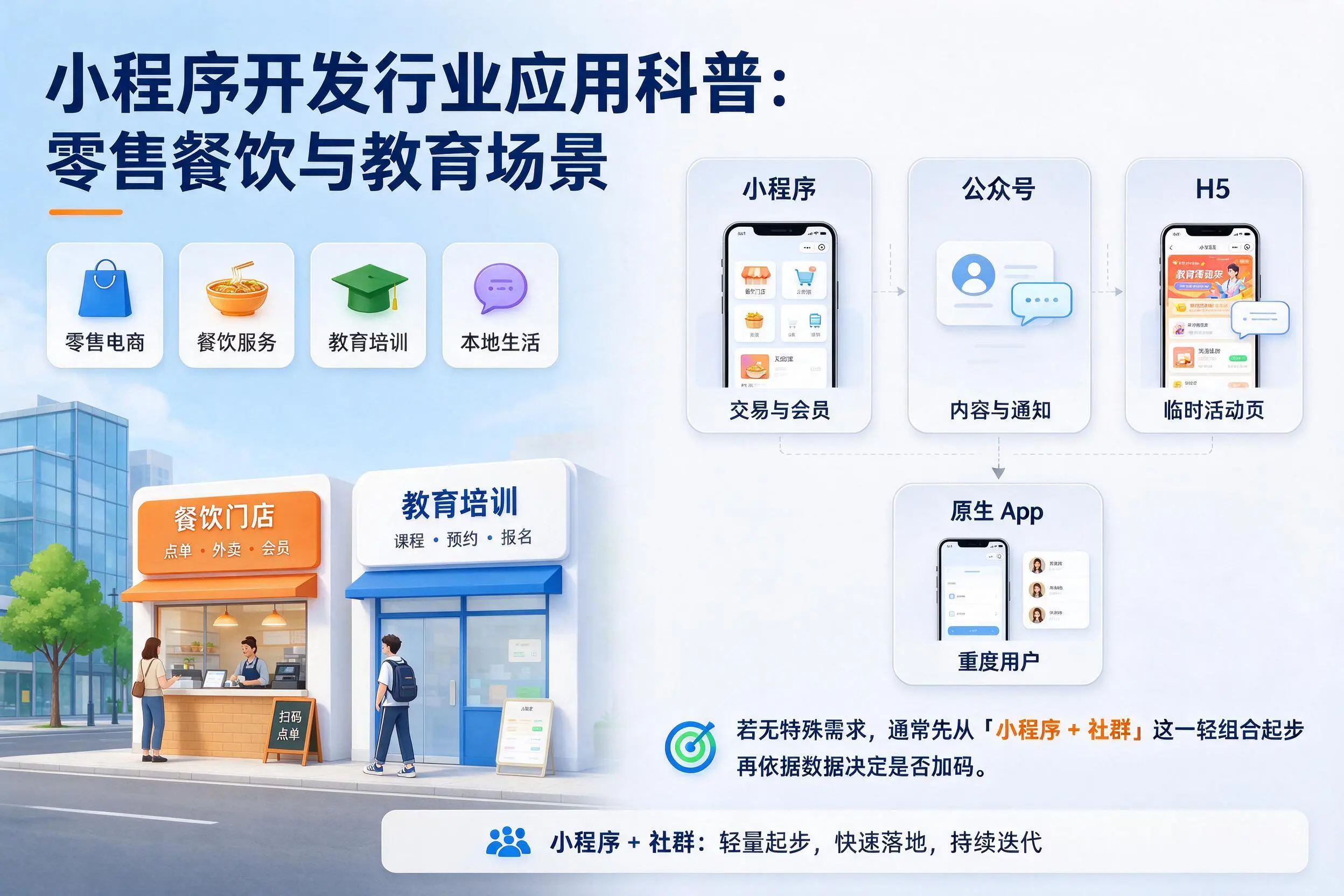 常德小程序开发行业应用科普：零售餐饮与教育场景