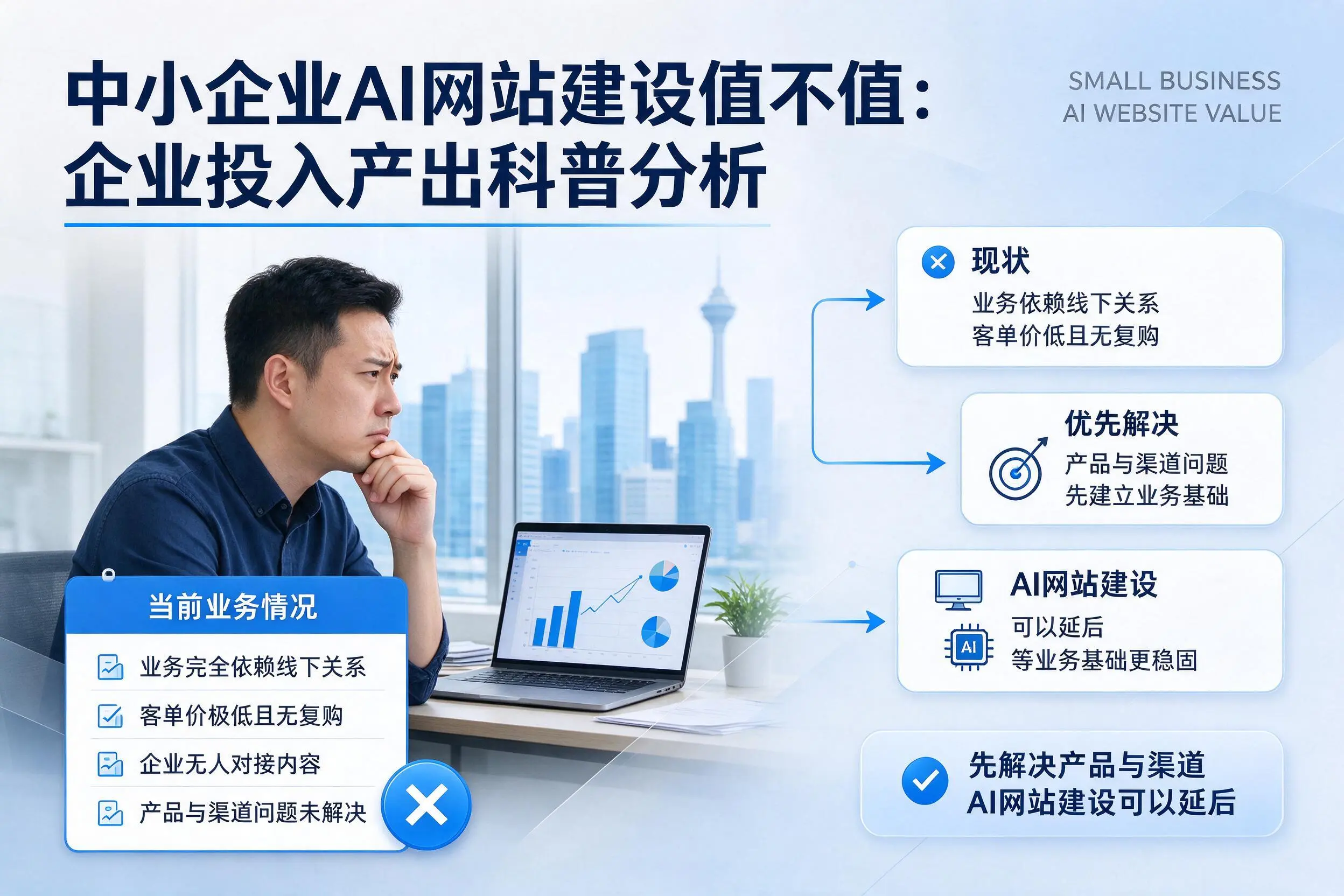 中小企业AI网站建设值不值：常德企业投入产出科普分析