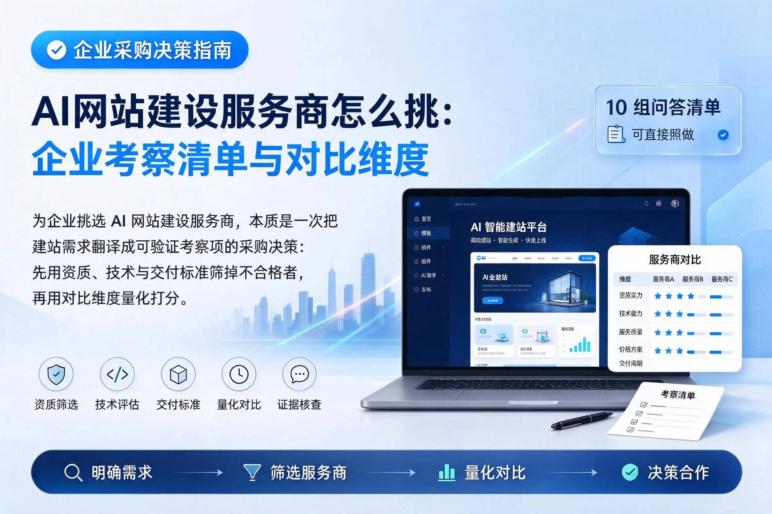 AI网站建设服务商怎么挑：常德企业考察清单与对比维度