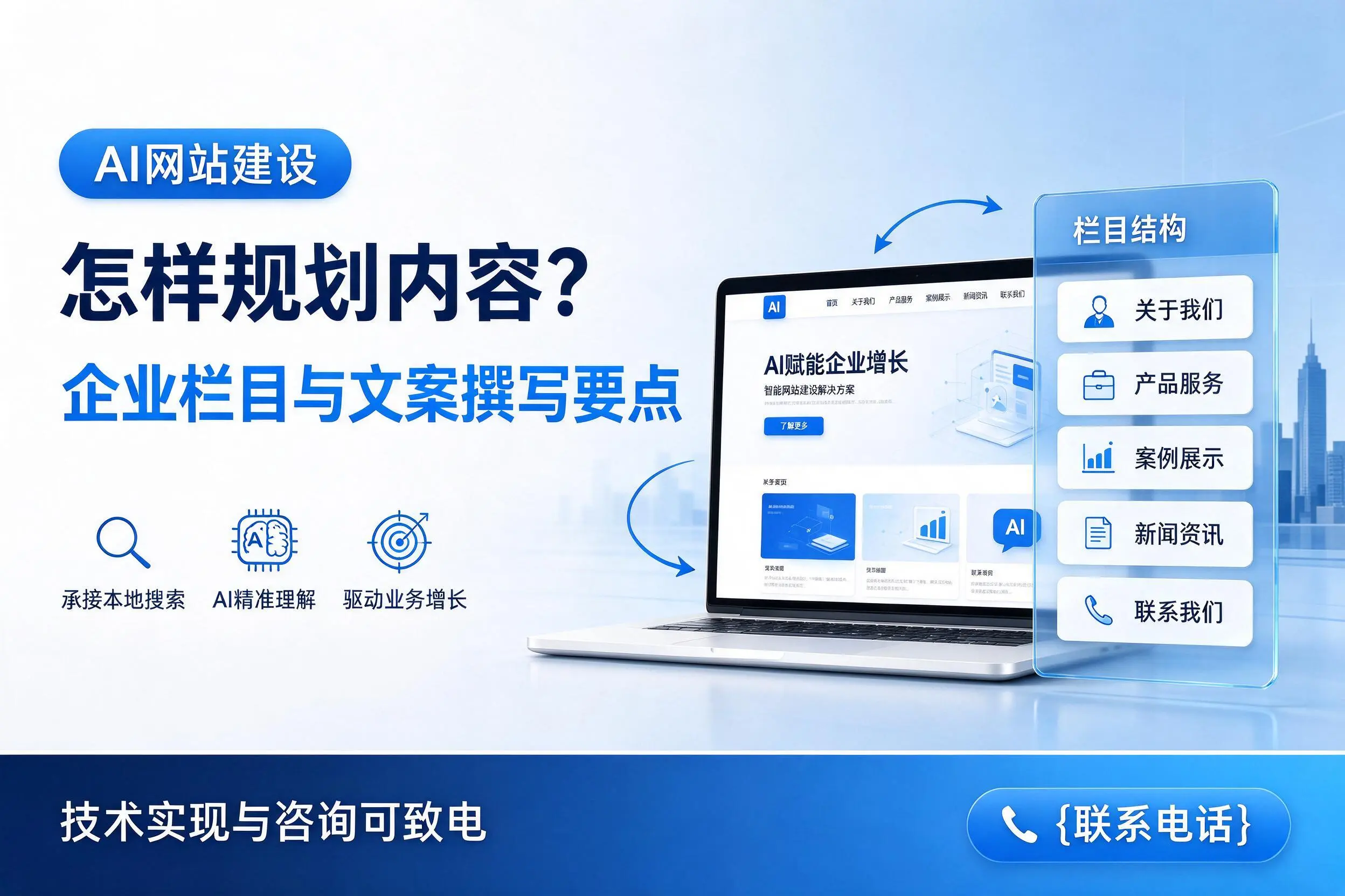 AI网站建设怎样规划内容？常德企业栏目与文案撰写要点
