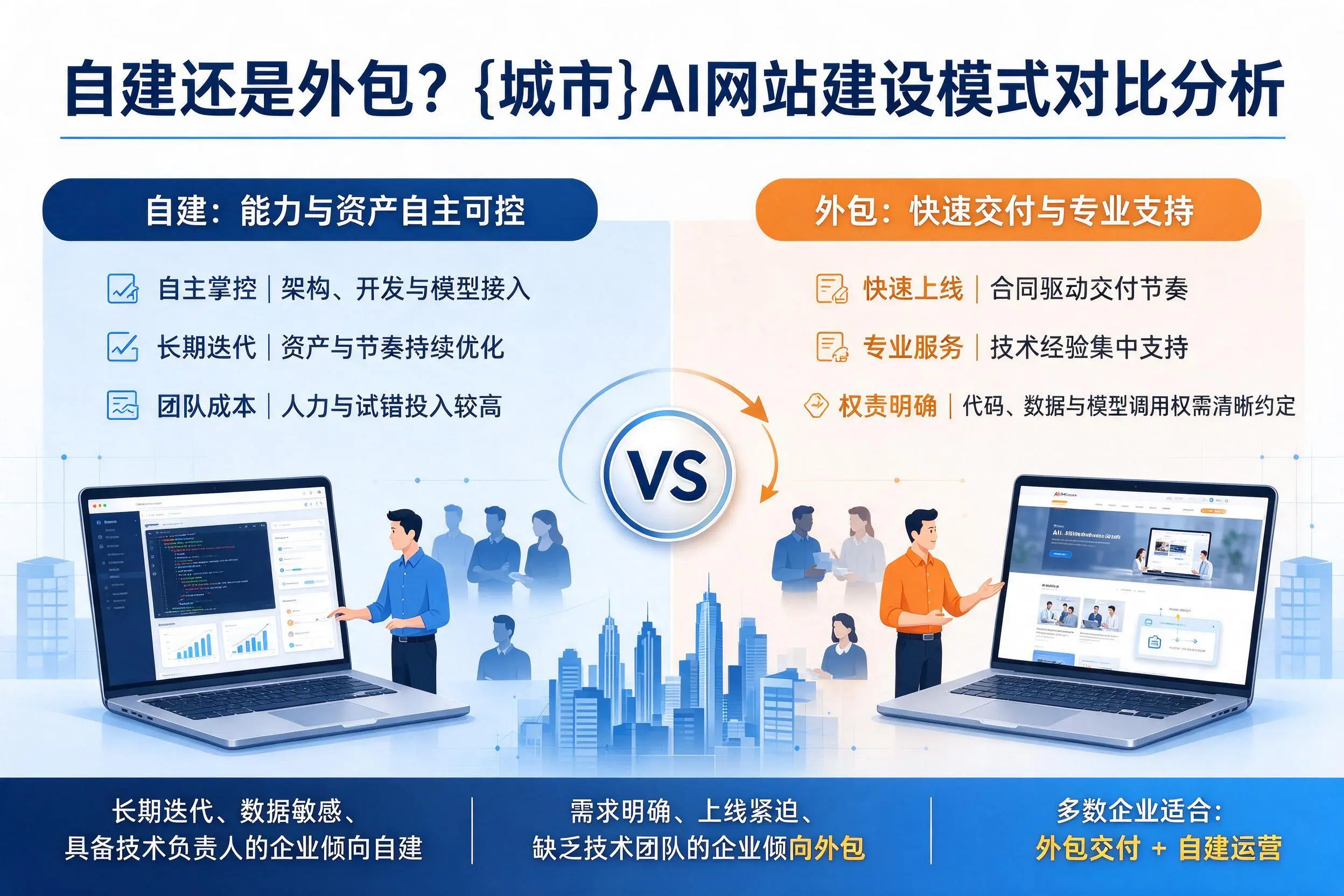 自建还是外包？常德AI网站建设模式对比分析